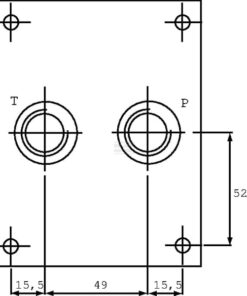 Placa base lateral 1/2