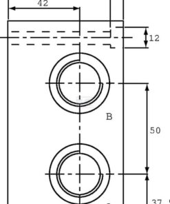 Placa de conexión ES 5-B-1/2-LLY puerto AB+PT