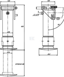 Pie apoyo bomba manual 5,7 t