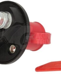 Interruptor de batería redondo, negro, M8, 12/24 V, 150 A/500 A (5 seg.), IP40