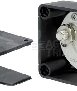 Interruptor de batería cuadrado, negro, M10, 12/24 V, 300 A/1000 A (5 seg.), IP54