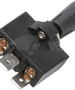 Interruptor basculante, encendido-apagado-encendido, 12-24 V CC, 10 A, 125-250 V CA, 2 A, 3 pines, terminales planos, tuerca metálica, tapa de plástico 5 Interruptor basculante, encendido-apagado-encendido, 12-24 V CC, 10 A, 125-250 V CA, 2 A, 3 pines, terminales planos, tuerca metálica, tapa de plástico