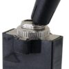 Interruptor basculante, encendido-apagado-encendido, 12-24 V CC, 20 A, 125-250 V CA, 2 A, 3 pines, terminales roscados, tuerca metálica, tapa de plástico 11 Interruptor basculante, encendido-apagado-encendido, 12-24 V CC, 20 A, 125-250 V CA, 2 A, 3 pines, terminales roscados, tuerca metálica, tapa de plástico