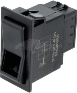 Interruptor basculante, (I)-0-(II), mom-off-mom, 12 V o 24 V, 8 polos, función iluminación, con bombilla