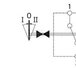 Interruptor basculante, (I)-0-(II), mom-off-mom, 12 V o 24 V, 8 polos, función iluminación, con bombilla 8 Interruptor basculante, (I)-0-(II), mom-off-mom, 12 V o 24 V, 8 polos, función iluminación, con bombilla