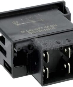 Interruptor basculante, (I)-0-(II), mom-off-mom, 12 V o 24 V, 8 polos, función iluminación, con bombilla 7 Interruptor basculante, (I)-0-(II), mom-off-mom, 12 V o 24 V, 8 polos, función iluminación, con bombilla