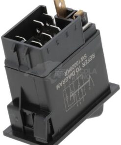 Interruptor basculante, I-0, on-off, 12 V, 7 polos, función iluminación, con bombilla