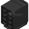 Conector para interruptor basculante, caja de enchufe de 8 polos, manguito terminal de cuchilla