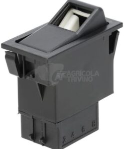 Interruptor basculante, I-0, on-off, 12/24 V, 5 polos, iluminación de localización y función, con bombilla