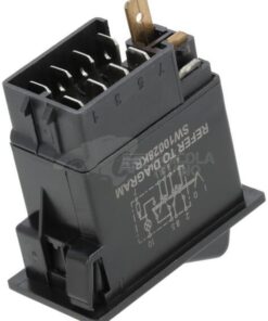 Interruptor basculante, I-0, on-off, 24 V, 9 polos, función iluminación, con bombilla
