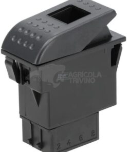 Interruptor basculante, (I)-0-II, 8 polos, función iluminación, con bombilla