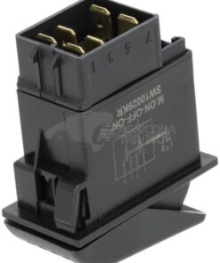 Interruptor basculante, (I)-0-II, 8 polos, función iluminación, con bombilla
