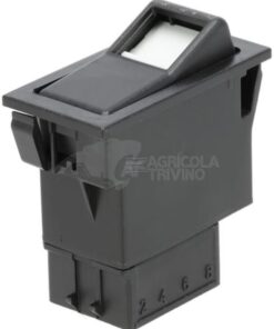 Interruptor basculante, II I-0, apagado-encendido-encendido, 12/24 V, 7 polos, iluminación de localización, con bombilla