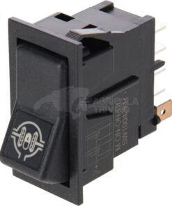 Interruptor basculante, I-0-(II), on-on-mom, 12 V, 8 polos, bloqueo diferencial