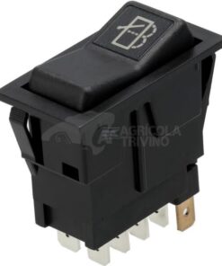 Interruptor basculante, I-0-(II), encendido (ON)-encendido (ON)-MOM, 12 V, 8 pines, lavaparabrisas y limpiaparabrisas trasero