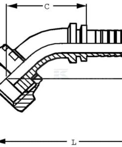 Soporte DN13-11/16 ORFS 45°