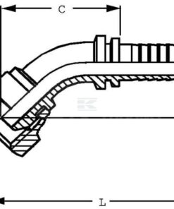 Racor para engastar DN5 - BSP 1/4 45°