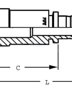 Racor para engastar con brida DN40 - 79,4