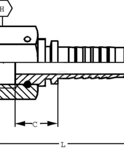 Racor para engastar cara plana DN8 - BSP 1/2