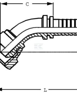Racor para engastar DN13 - 15L/M22 45°
