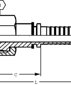 Racor para engastar + junta tórica DN16 - 18L/M26
