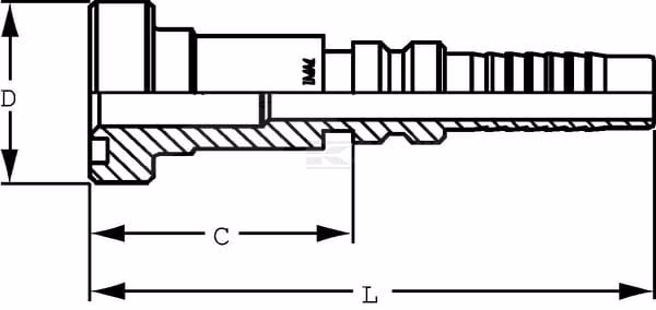 Racor de prensado 4SH-DN40 con brida SAE ø54,0 mm 3 Racor de prensado 4SH-DN40 con brida SAE ø54,0 mm