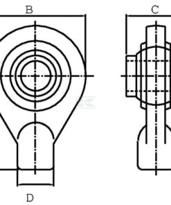Rótula para soldar G19,4 KR L=60 mm