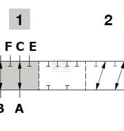 Válvula de cajón de 6 vías 1/2 BSP centro cerrado