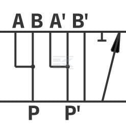 Válvula de 6 vías T 1" BSP 13 Válvula de 6 vías T 1