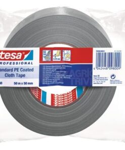 Cinta, tela, revestimiento de PE estándar, gris, 50 m x 50 mm, TesaBAND®