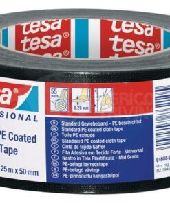 Cinta, tela, revestimiento de PE estándar, negro, 25 m x 50 mm, TesaBAND®