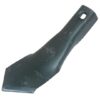 Punta de cultivador 265 x 85 x 6,5 mm, curvada, 1 orificio, válida para Ransomes
