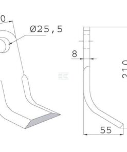 Cuchilla Y 210 mm Maschio