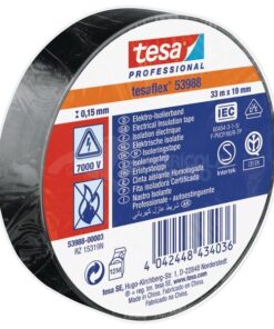 Cinta aislante, negra, 33 m x 19 mm TesaFLEX®