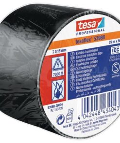 Cinta aislante, negra, 25 m x 50 mm TesaFLEX®