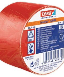 Cinta aislante, roja, 25 m x 50 mm TesaFLEX®