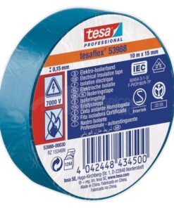 Cinta aislante, azul, 10 m x 15 mm TesaFLEX®