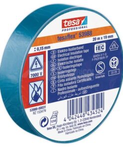 Cinta aislante, azul, 20 m x 19 mm TesaFLEX®