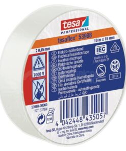 Cinta aislante, blanca, 10 m x 15 mm TesaFLEX®