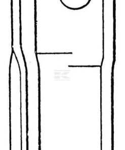 Cuchilla izda. de segadora 94 x 48 x 3 mm orificio Ø 23 mm adecuada para Mörtl (paquete de 25 unidades)