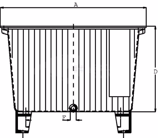 Depósito de aluminio sin tapa NG 70