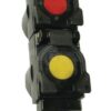 Tapa y drenaje (2 uds.), amarillo/rojo, 72 mm 45°
