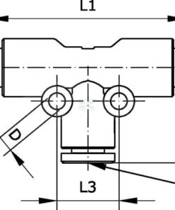 Racor de inserción en T 8