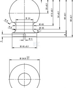 Rótula para varilla D55