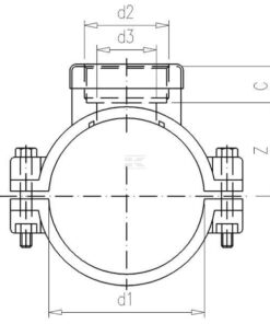 Abrazadera PP 75mm x 3/4