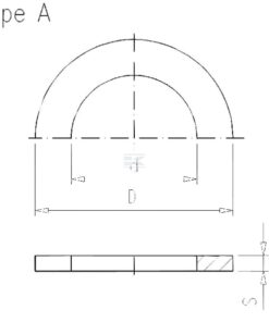 Junta para adaptador de bridas de PVC 225 mm