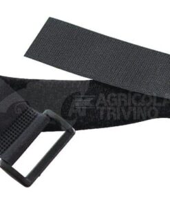 Cinta con hebilla y velcro 200 mm nylon negro, max. Ø64.5 mm, Kramp