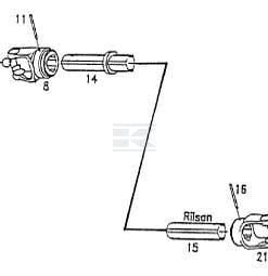 Horquilla para tubo perfilado, Ø54,6 mm, T CvJ 80 Comer