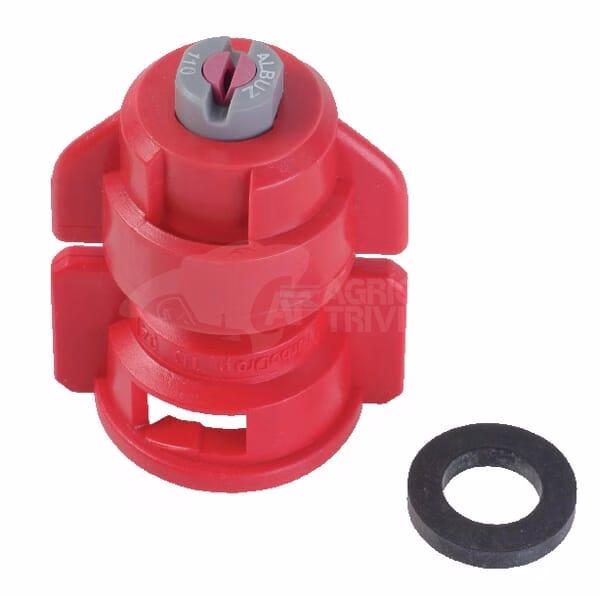Tobera anti-deriva, venturi, simple chorro plano TD 110° 04 rojo cerámica Agrotop