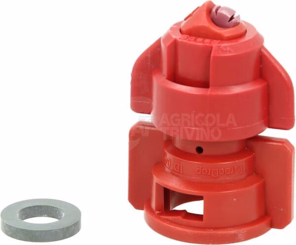 Tobera anti-deriva, venturi, doble chorro plano TDHS 110° 04 rojo cerámica Agrotop